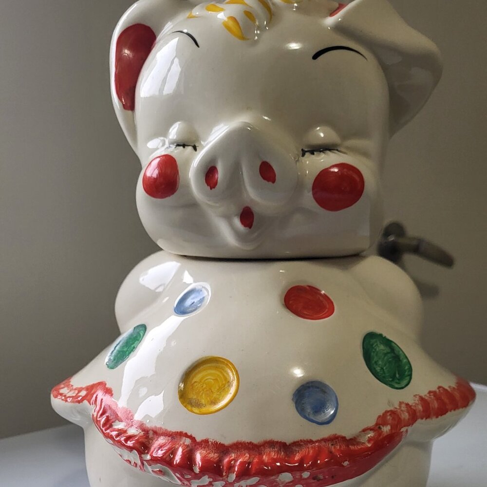 VINTAGE PIGGY COOKIE JAR